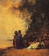 Eugene Fromentin Egyptian Women on the Edge of the Nile china oil painting reproduction